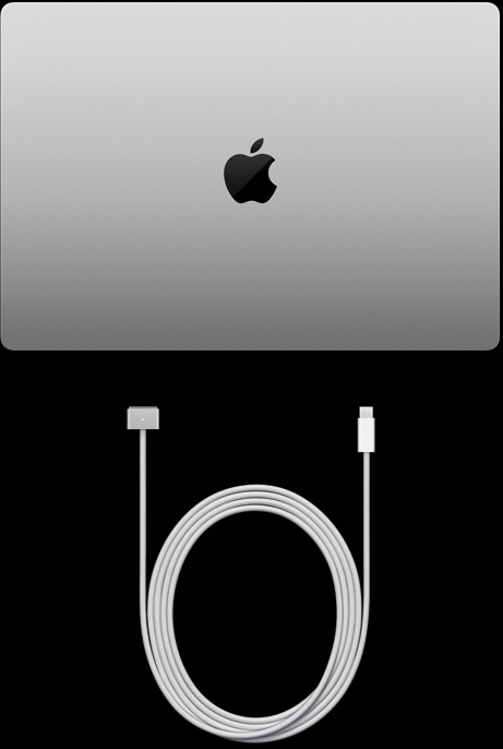 16palcový MacBook Pro a USB‑C / MagSafe 3 kabel
