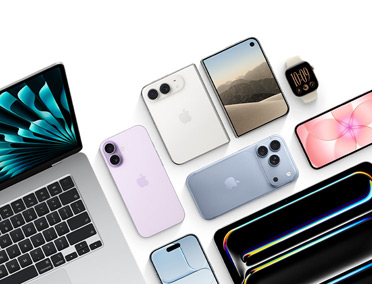 Varios dispositivos Apple, como el MacBook Air, iPhone 17e, iPhone 17 Pro, iPhone 17, iPad Air o Apple Watch Series 11.