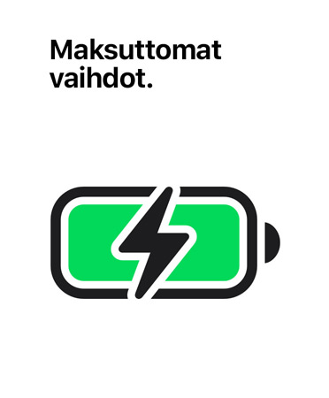 Ladatun akun kuvakkeen yläpuolelle on kirjoitettu ”Maksuttomat vaihdot”