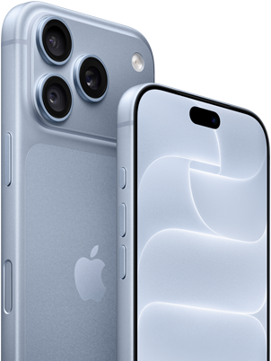 iPhone 18 Pro, χρώμα Παγετώνας, πρόσοψη και πίσω πλευρά με το Ceramic Shield και το σύστημα τριπλής κάμερας