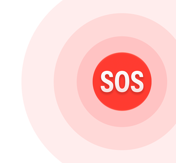 أيقونة طوارئ SOS 