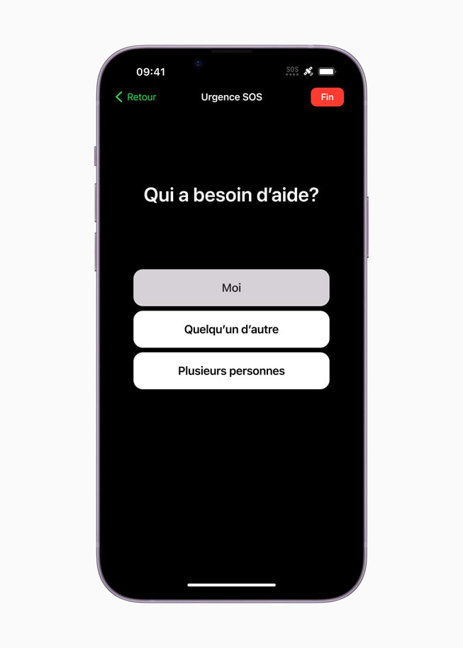 L’écran d’iPhone demande qui a besoin d’aide.