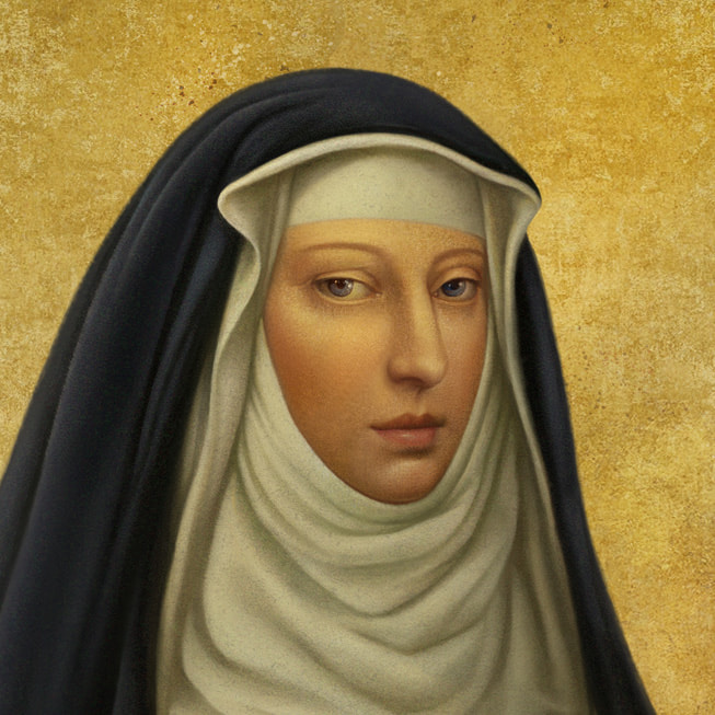「Apple Music 古典樂」上的 Hildegard von Bingen 肖像。
