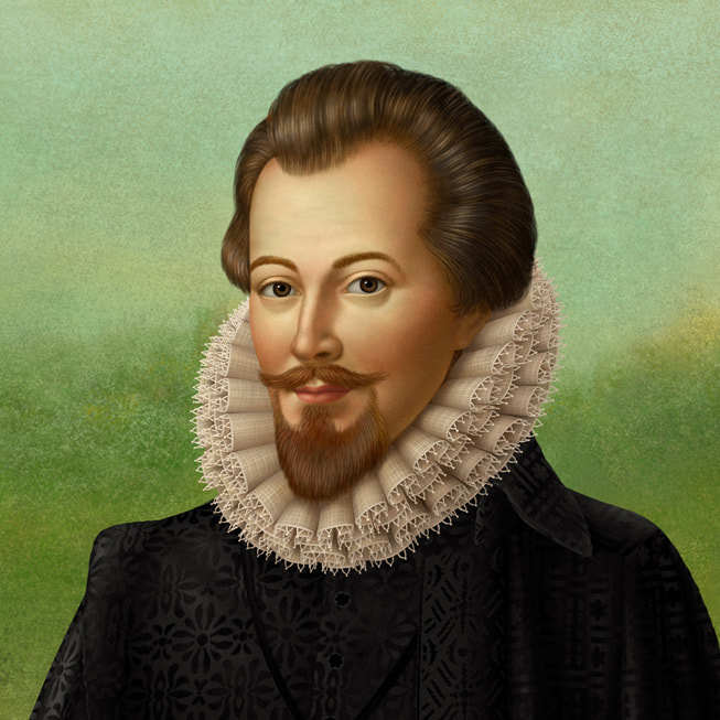 「Apple Music 古典樂」上 John Dowland 的肖像。