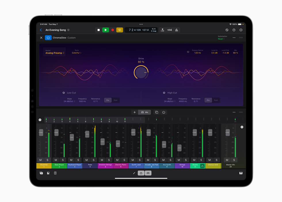 หน้าจอ ChromaGlow บน iPad Pro รุ่น 13 นิ้ว