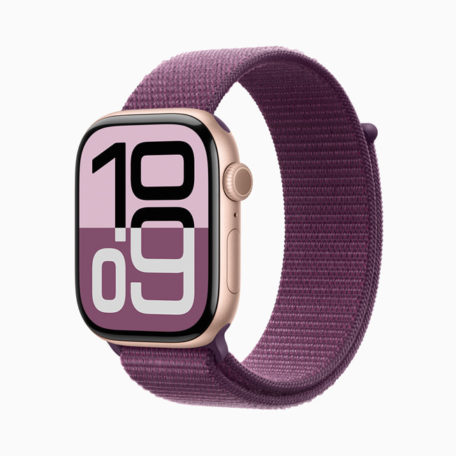玫瑰金色鋁金屬 Apple Watch Series 10。