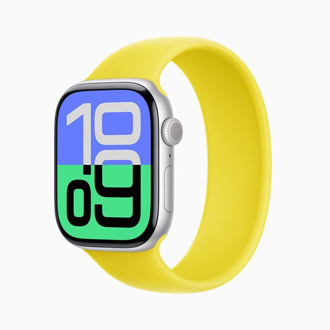 銀色鋁金屬 Apple Watch Series 10。