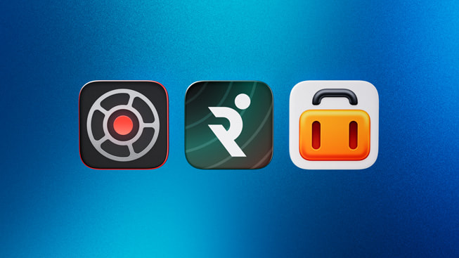 Íconos que representan a los finalistas de la categoría App del Año para el iPhone 2024: Kino, Runna y Tripsy.