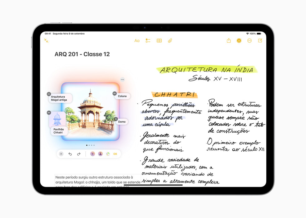 Tela da Varinha Gráfica no iPad Pro de 11 polegadas.