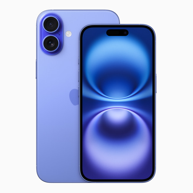 iPhone 16 dan iPhone 16 Plus biru laut ultra.
