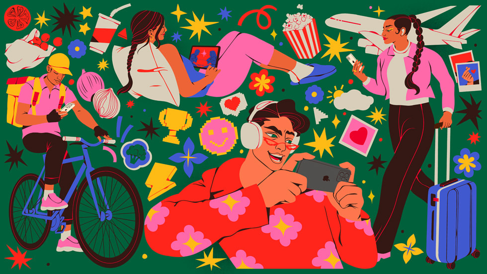 An illustration representing the App Store ecosystem in India.