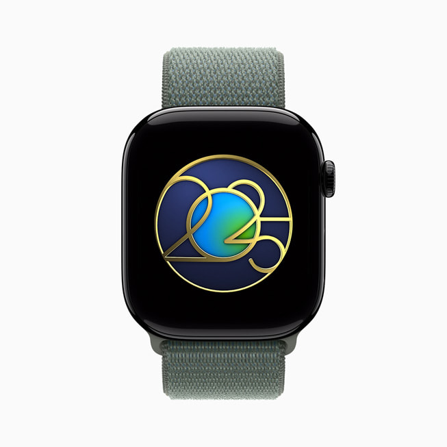 The Earth Day limited-edition award is shown on Apple Watch.