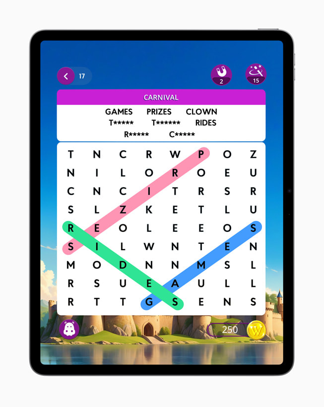 A still from Words of Wonders: Search+ by Fugo Games on iPad Air.