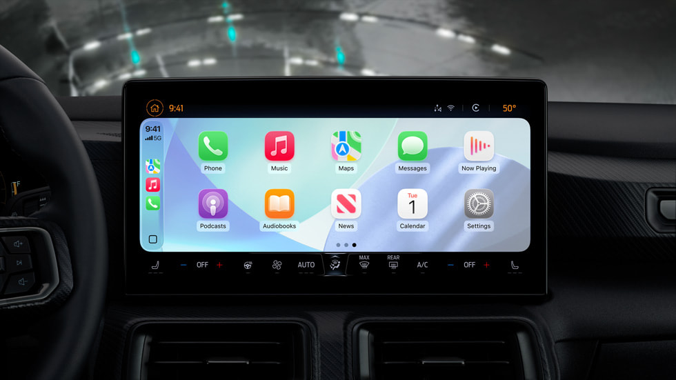 Modul luminos este redat în CarPlay.
