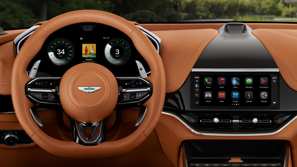 Este redată noua experiență CarPlay Ultra.