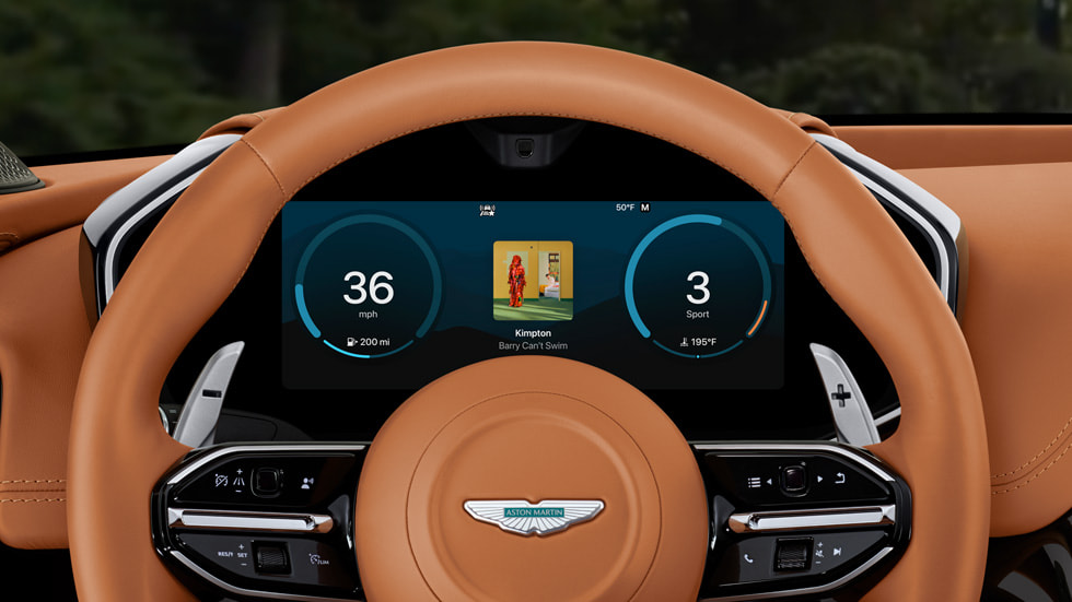 Vedere de aproape cu aspectul personalizabil din CarPlay Ultra.