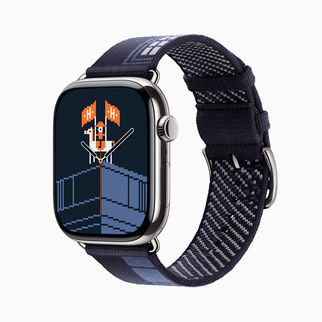 Apple Watch Hermès med den nye Faubourg Party-rem i strik.