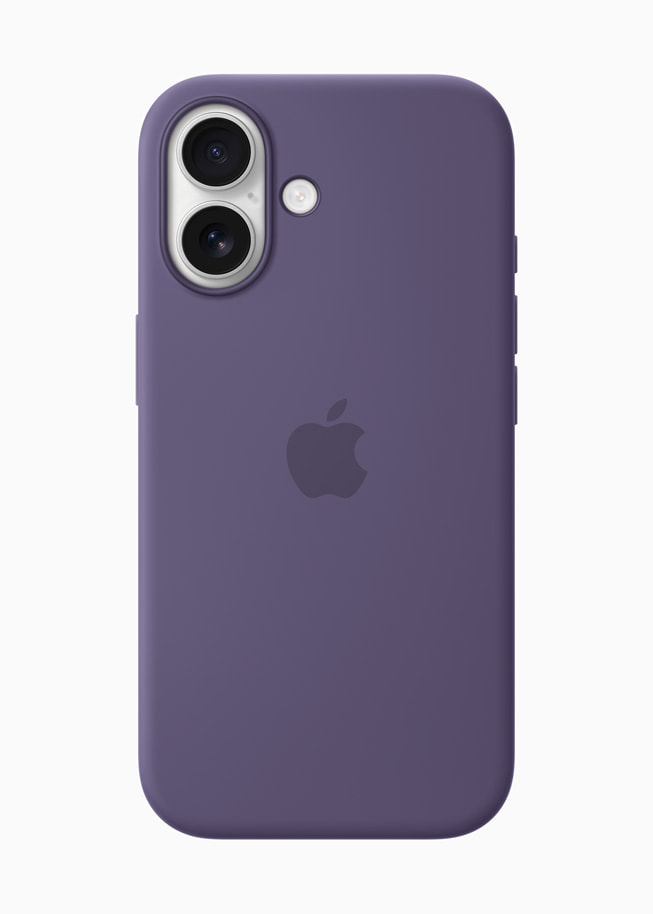 The iPhone 17 Silicone Case with MagSafe is shown in purple fog.