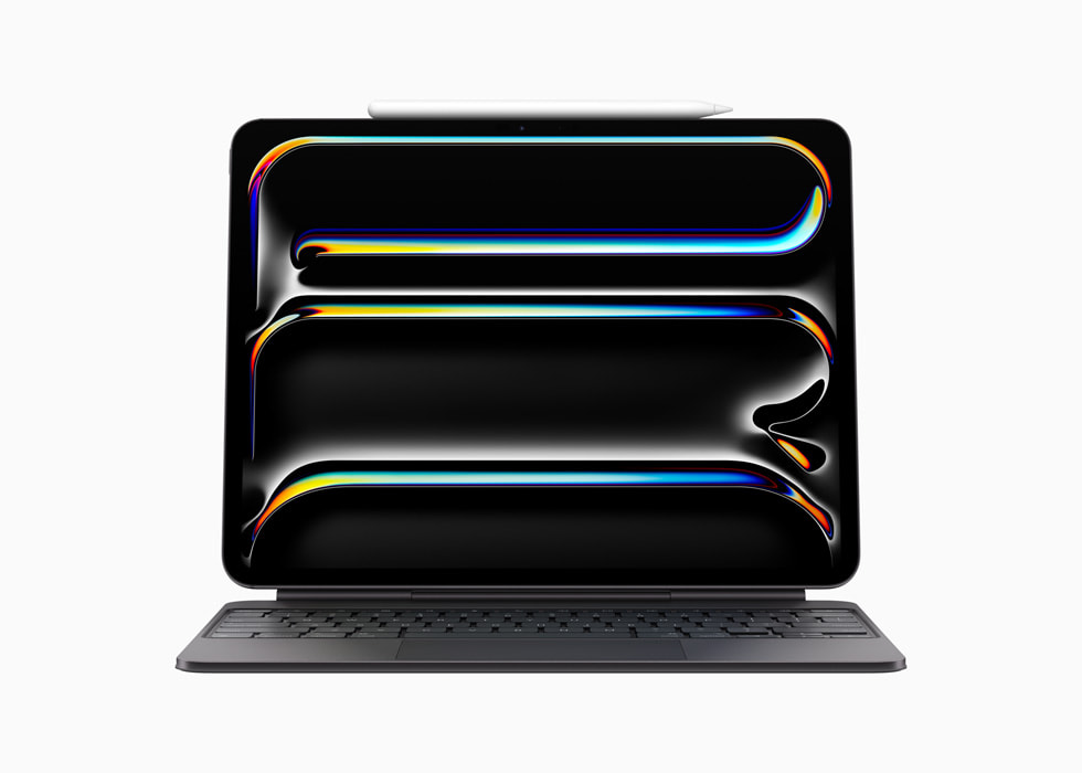 iPad Pro med Magic Keyboard og Apple Pencil Pro. 