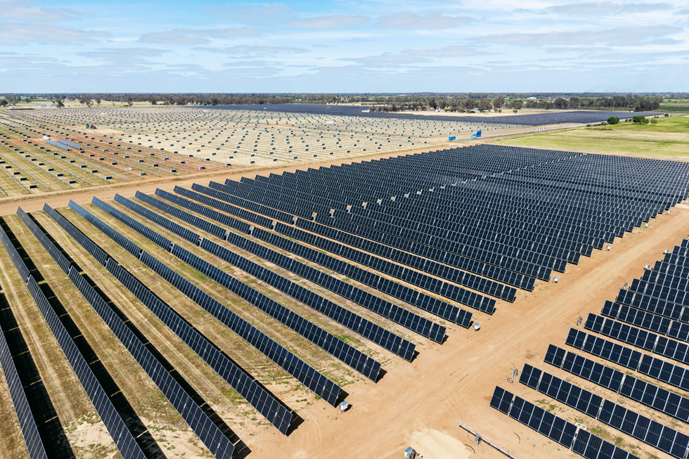 An image of the solar project in development in Lancaster, Victoria, in Australia.