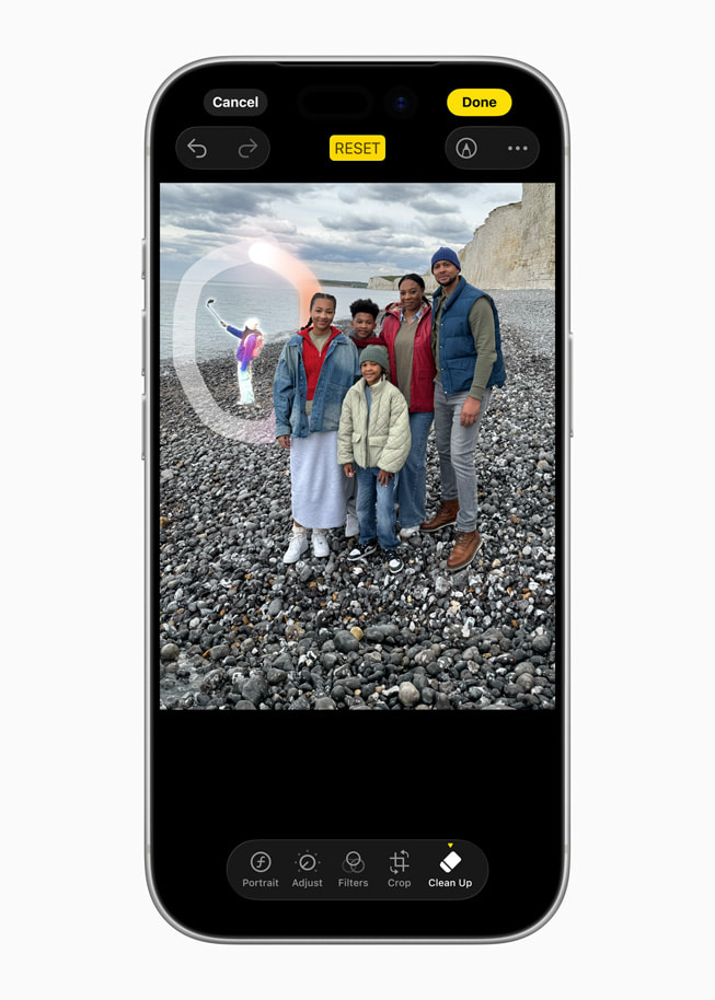Snygga till i appen Bilder visas på en iPhone.