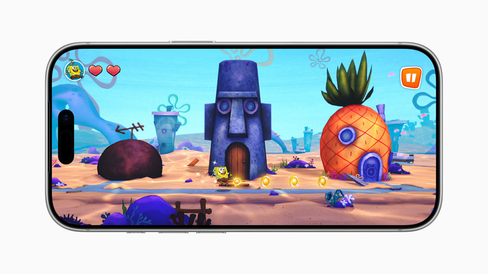 A still from SpongeBob: Patty Pursuit 2 on iPhone 17 Pro.