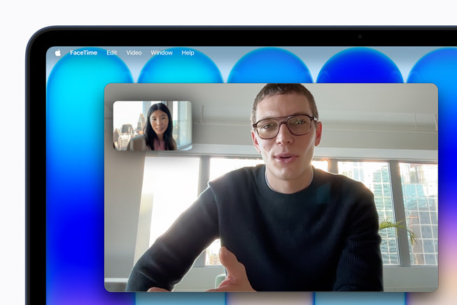 A person uses FaceTime on their MacBook Neo.