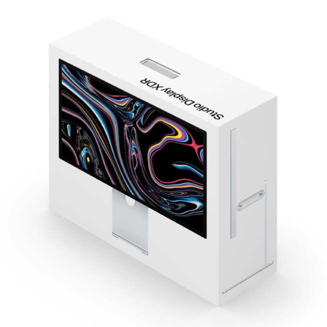 A Studio Display XDR box against a white background.