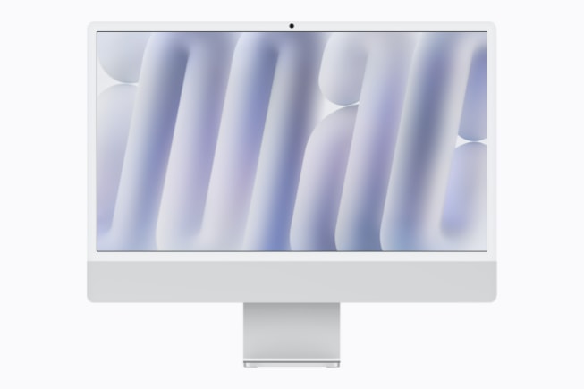 Se muestra una iMac frente a un fondo blanco.