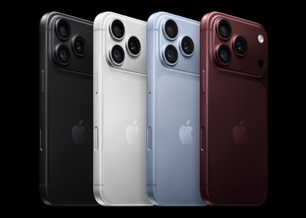 iPhone 18 Pro được giới thiệu với các màu Đen, Bạc, Băng Thanh và Đỏ burgundy.