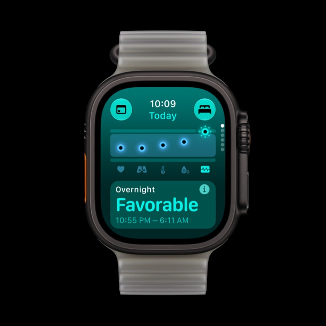Die Apple Watch Ultra 4 zeigt im Schlaf erfasste Vitalzeichen.