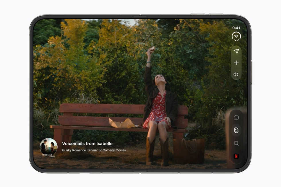 Giao diện ứng dụng Netflix hiển thị trên iPhone Duo.