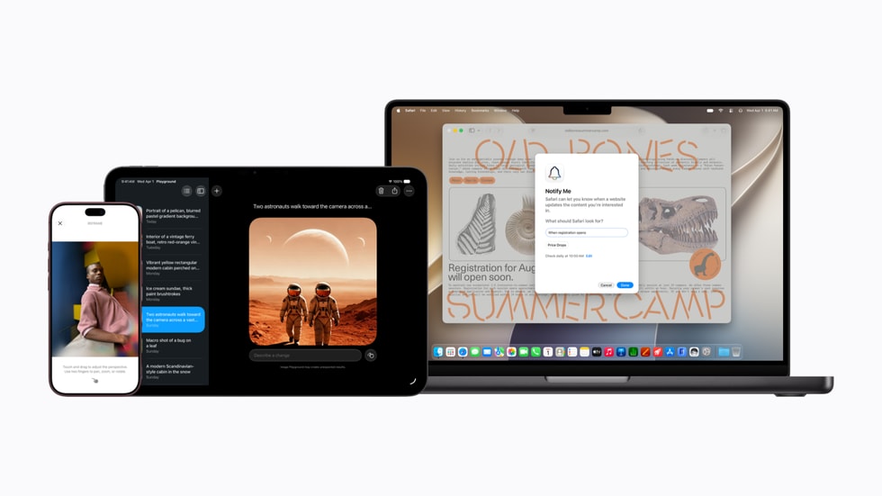 iPhone 18 Pro、iPad 及 Mac 展示 Apple Intelligence 功能。