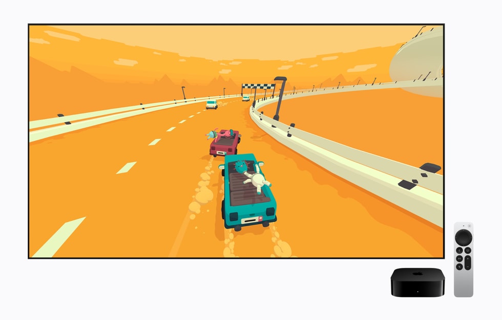 Un Apple TV 4K muestra una pantalla de Apple Arcade.