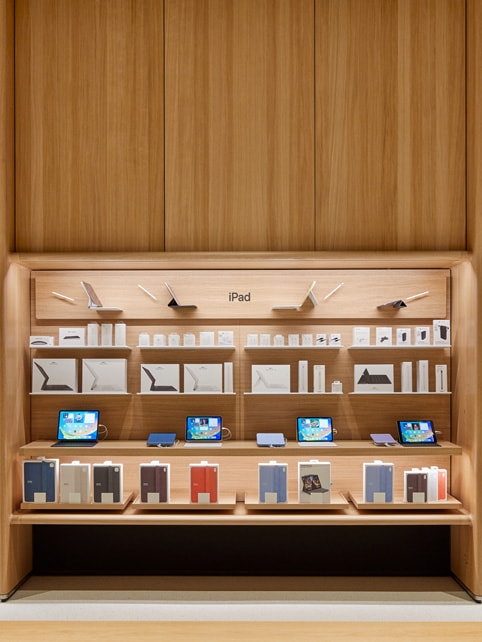 Uno scatto dell’area dedicata ad iPad all’Apple Tysons Corner.