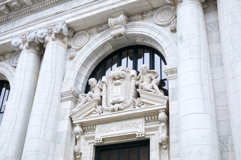 Carnegie Library’s south facade.