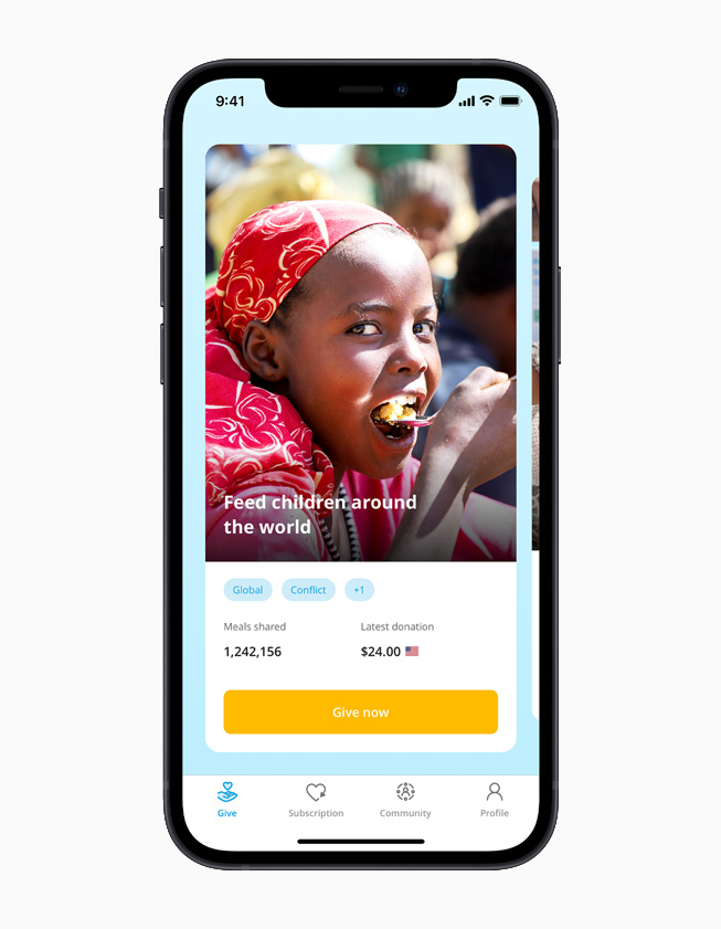 ShareTheMeal app.
