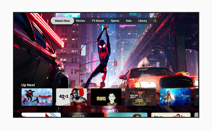 The Watch Now tab on the Apple TV app.