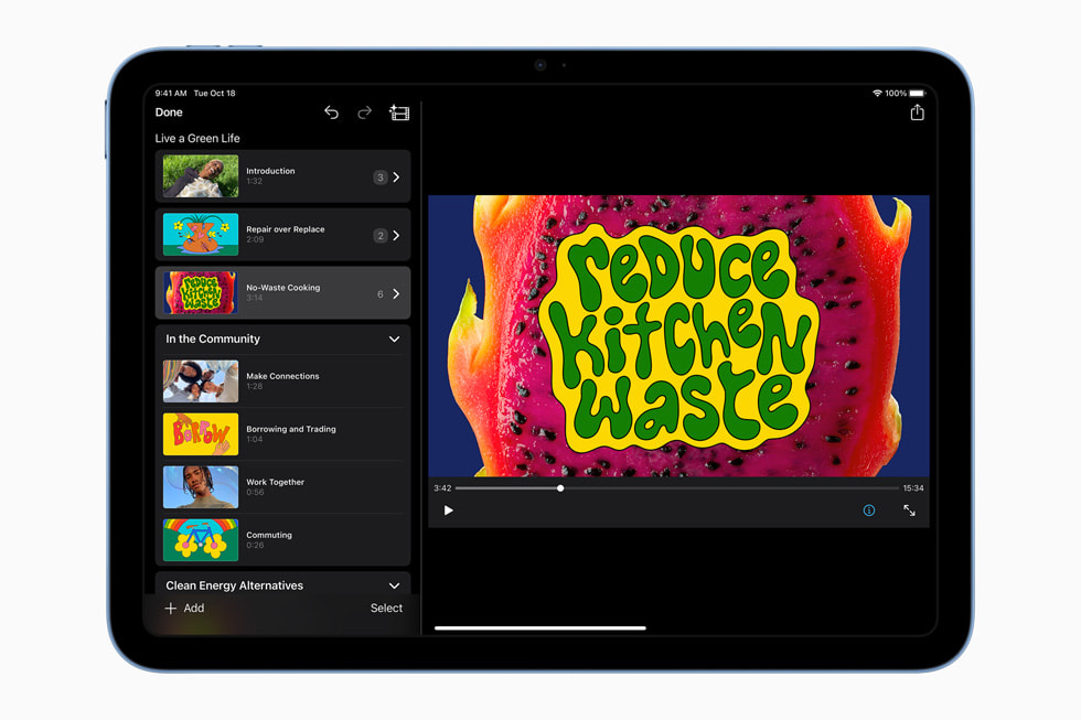 The new iPad editing on iMovie.