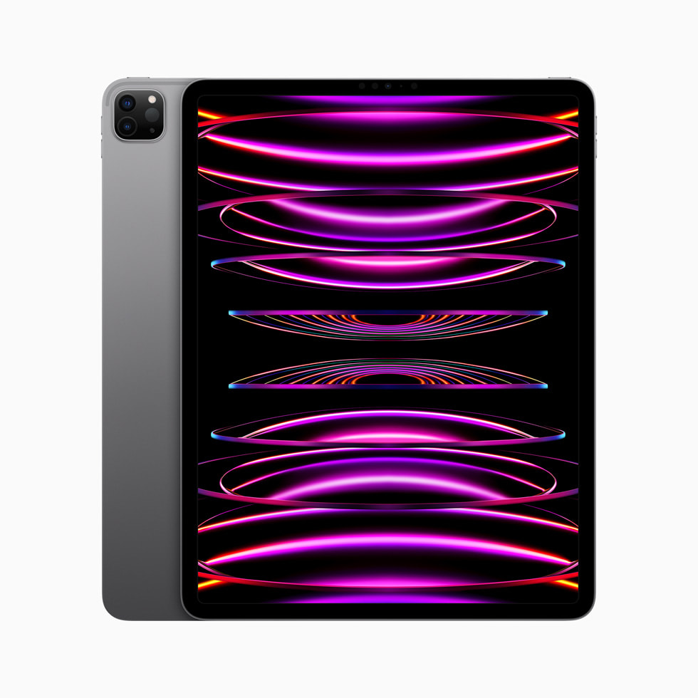 iPad Pro in space gray.