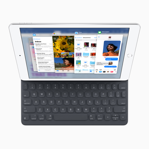iPad showing Slide Over on screen.