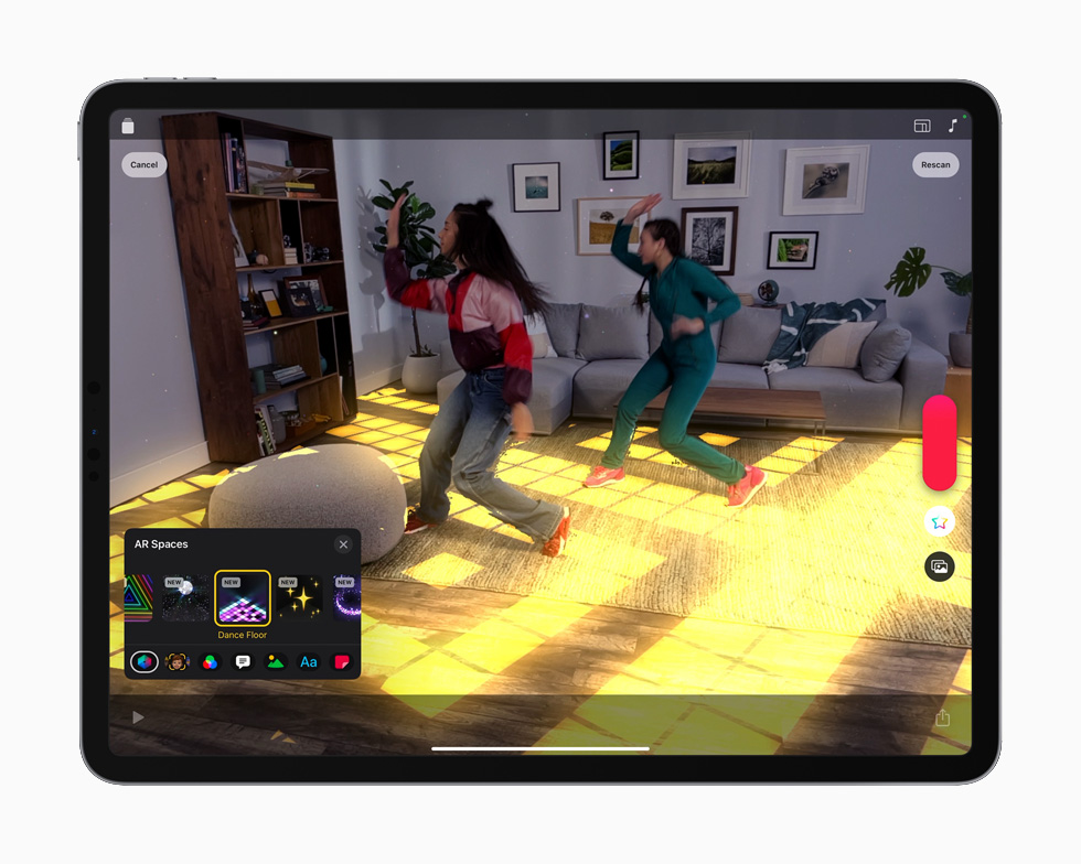 Appen Clips, som viser LiDAR på iPad Pro.