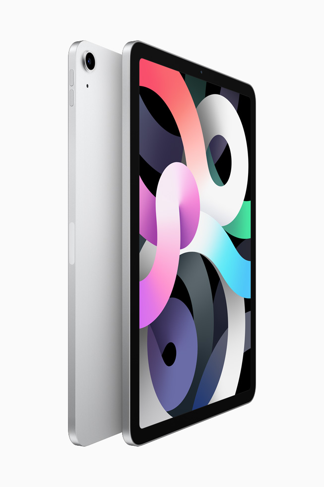 Zwei iPad Air Rücken an Rücken in Silber.