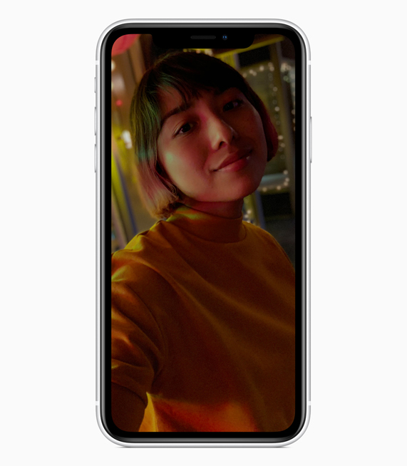 iPhone XR showing Portrait mode.