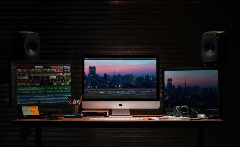 Estudio profesional con una iMac.