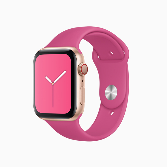 Apple Watch sports band in Dragon Fruit.