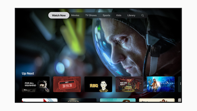 Apple TV app Watch Now screen.