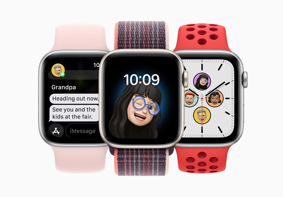Three Apple Watch SE.