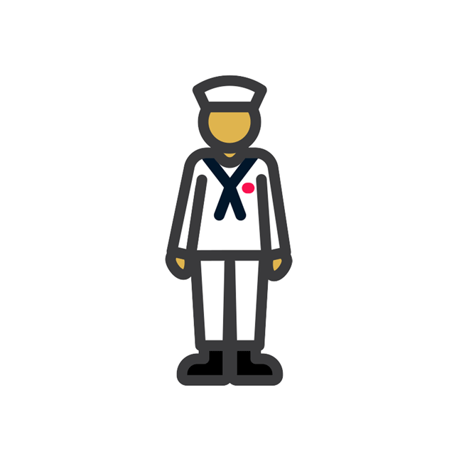 Sailor animated sticker for Apple Watch.