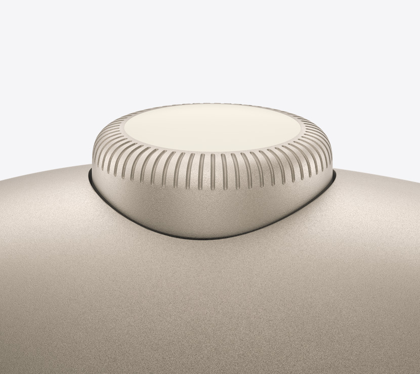 AirPods Max 2 слушалки, астро бял цвят, детайл на Digital Crown